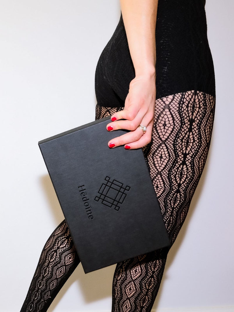 80's Lace Footless Tights Leggings Black