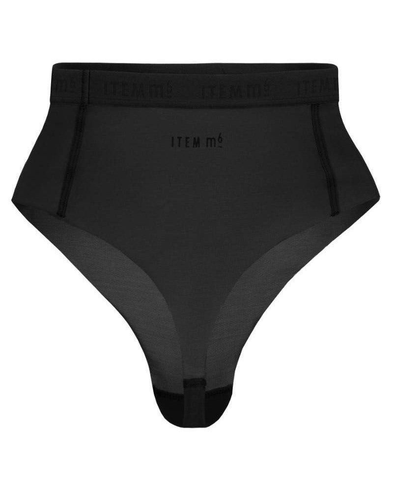 Supportive All Mesh Brazilian Briefs Black