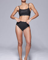 Supportive Power Mesh Bralette Schwarz