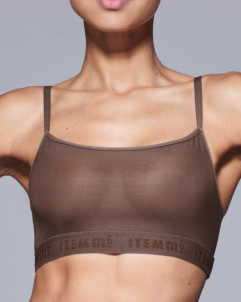 Supportive Power Mesh Bralette Nude Smoky