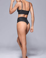 Supportive All Mesh Brazilian Briefs Black