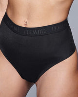 Supportive All Mesh Brazilian Briefs Black