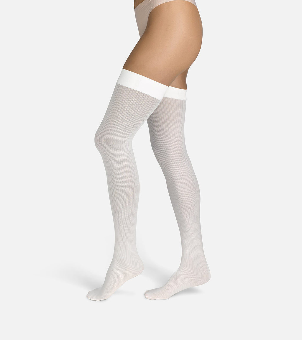 Rib Coconut Overknees