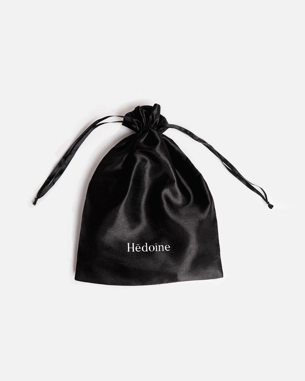 Hedoine Satin Pouch tights storage bag black satin delicates hosiery bag 