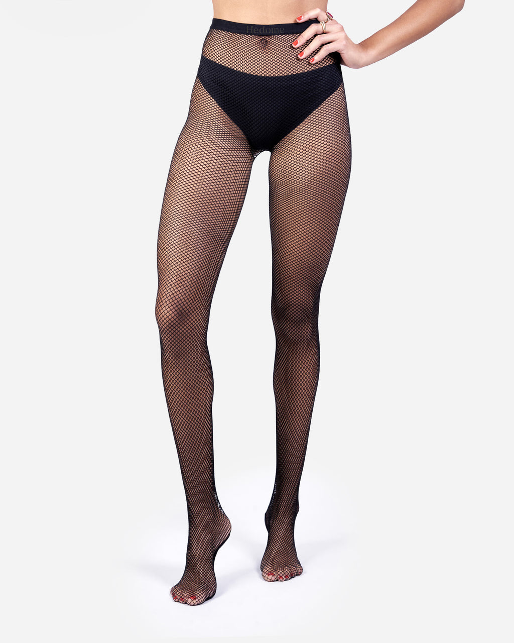 Madame So Fashion 73 fishnet tights in black
