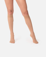 Hedoine biodegradable nude ladder-resist seamless opaque knee-high socks for women women's stockings snag-free pantyhose