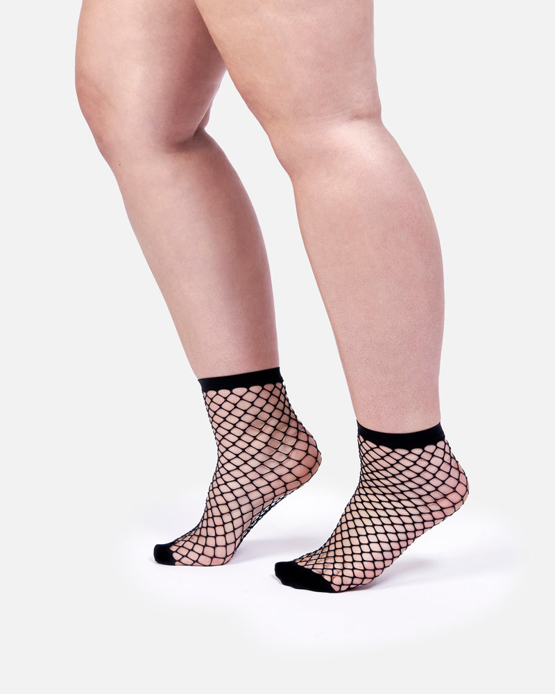 The Untamed  Biodegradable Fishnet Ankle Socks – Hēdoïne