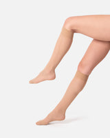 Hedoine The Tame biodegradable nude best ladder-resist seamless opaque knee-high socks for women 