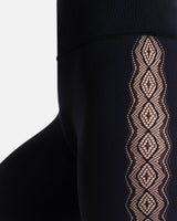 Hedoine the charmer black leggings with lace detail sexy high waist seamless soft